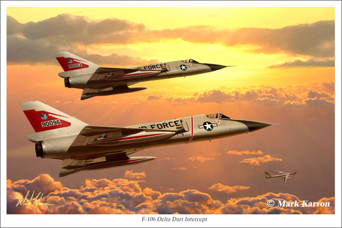 Transportere evne romanforfatter F-106 Delta Dart Intercept – Mark Karvon Art Studios