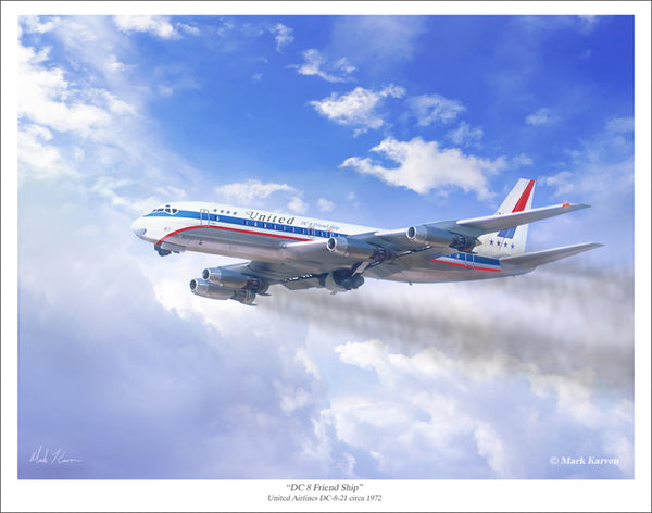 MCDONNELL DOUGLAS DC-8 SUPER 73」アートポスター MCDONNELL DOUGLAS