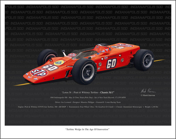 洋書 TURBINE GRAND PRIX Lotus56Turbine11x14Print800_60